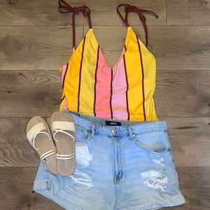 One piece bathing suit